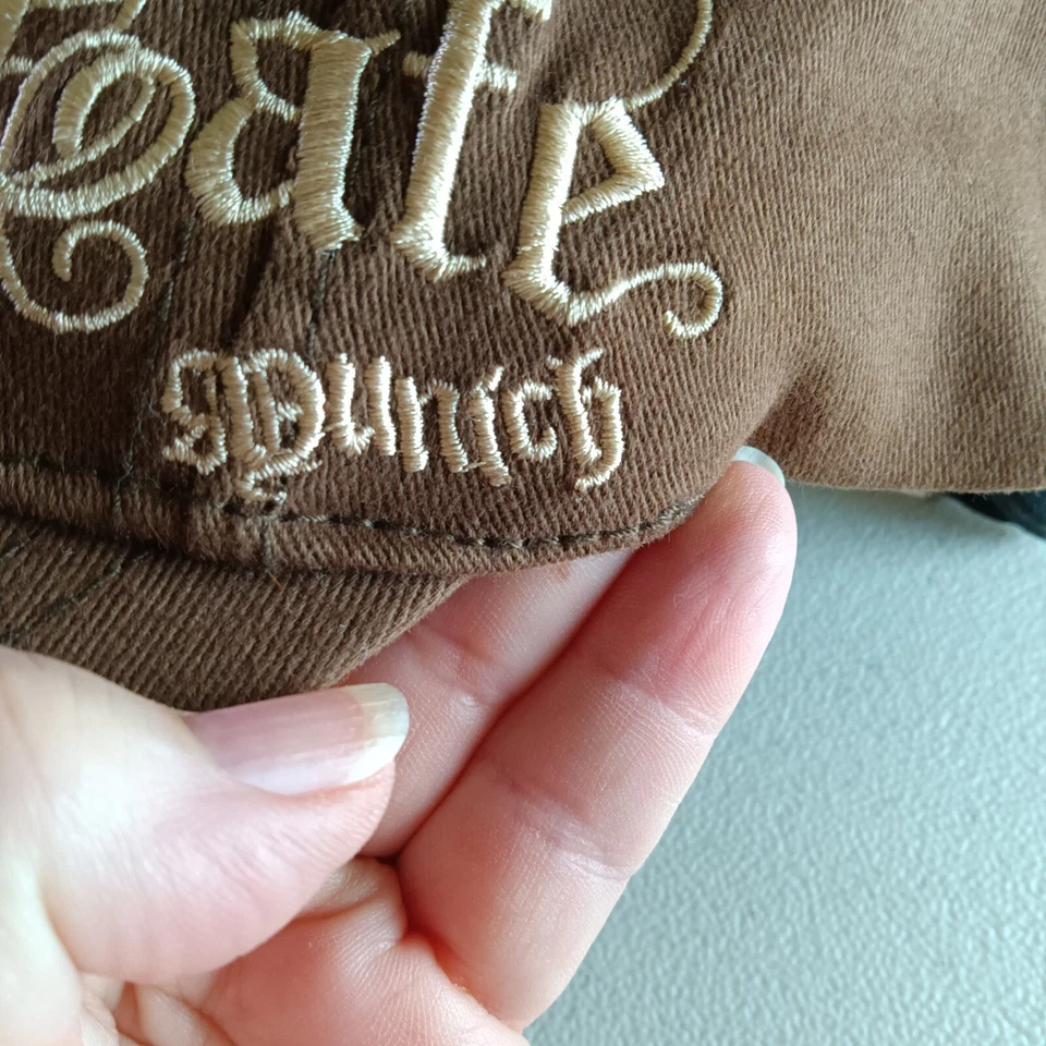 Gorra de béisbol Hard Rock Munich marrón bordada filagree recuerdo vintage Foto 3 de 4