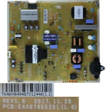 Power Supply EAX67865201 (1.6), TK4KH649487012446 (1.2), LG 55UK6300PLB