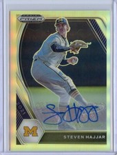 2021 Panini Prizm Draft Picks Base Auto Prizms Silver #61 Steven Hajjar
