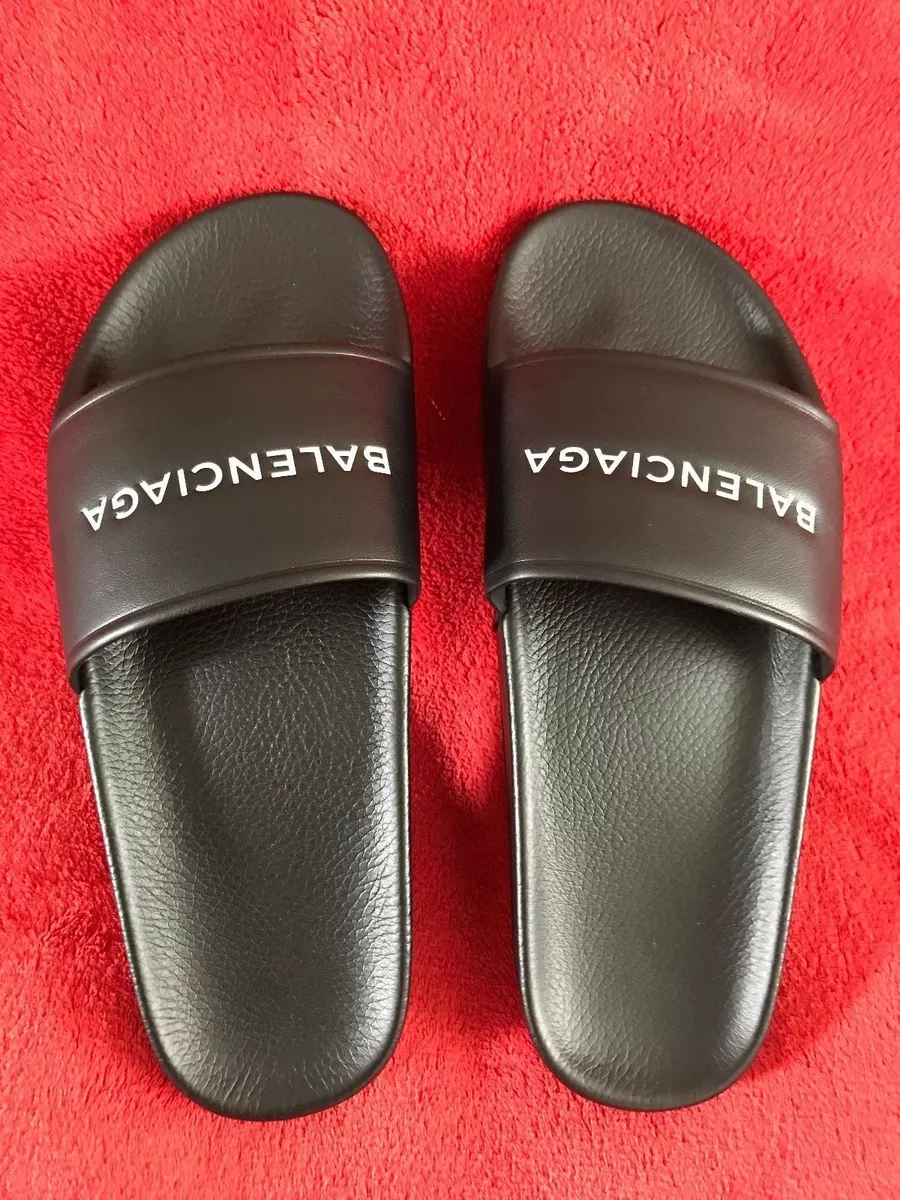 Balenciaga leather hotsell slides