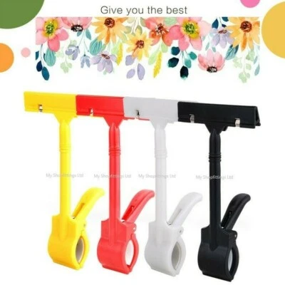 MSF NEW PLASTIC CLIP ON PROMOTIONAL PRICE CARD HOLDER FOR CLOTHES RAILS FOR RETAIL