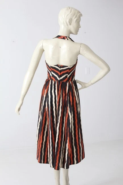 Vestido de sol halter a rayas negro Marc Jacobs Foto 4 de 4