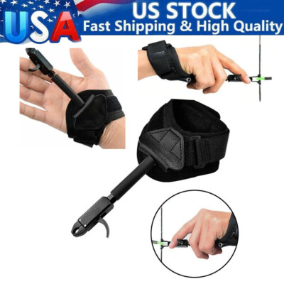 360 Degree Rotating Caliper Head Hunting Archery Arrow Wrist Strap Release Aids