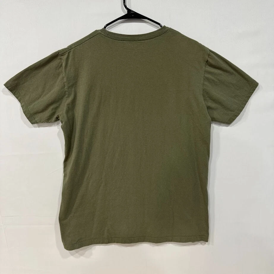 Camiseta Zoo York Para Hombre L Verde Oliva Logo Gráfico Patín Ropa de Calle Camiseta Y2K Foto 2 de 4