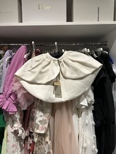 Bnwt Burberry Cropped Cape Cream Off White One Size