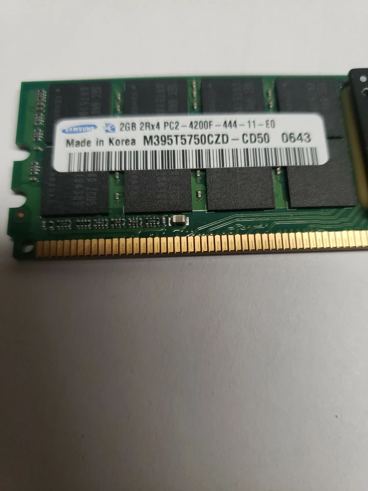 Samsung 2GB 2Rx4 PC2-4200F Memory RAM - M395T5750CZD-CD50 444-11-E0 - Image 3 of 3