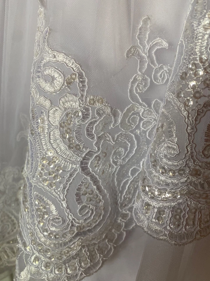 Girls white semi formal dress size 12 - Image 2 of 4