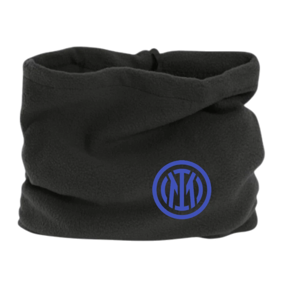 CAPPELLO SCALDACOLLO NERO CON STAMPA IN VINILE LOGO INTER - Immagine 2 di 2