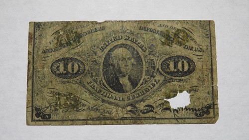 1863 $.10 Second Issue Fractional Currency Obsolete Bank Note Bill! 2nd RARE! - Picture 1 of 2