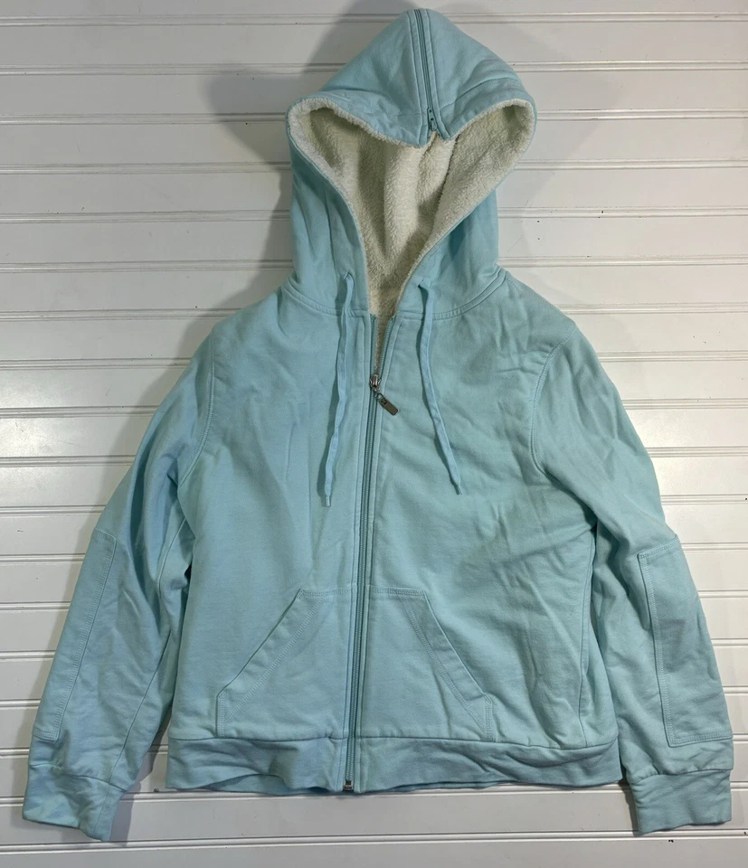 Conjunto de ropa deportiva Talbots Petites sudadera con capucha y pantalones deportivos con cremallera azul talla pequeña SP Foto 3 de 4