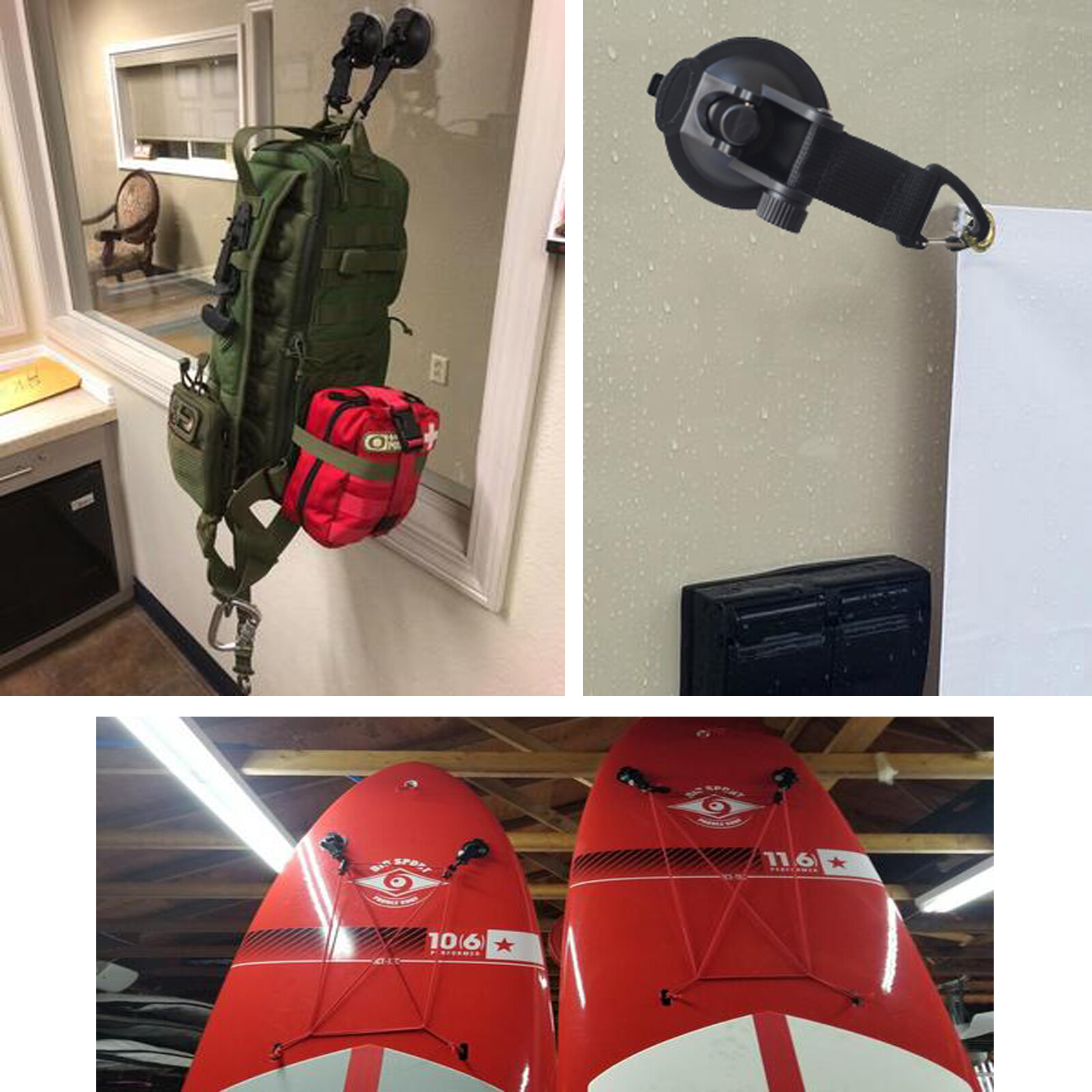 Canoe/Kayak Boat Trailer Transom Easy Tie Down Suction Stern Strap Hook