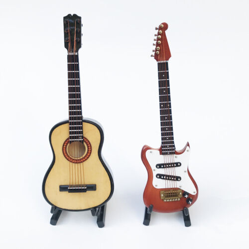 Guitarra de instrumento 1/6 con soporte accesorios de escena ajuste figura de acción muñeca de 12 pulgadas - Imagen 1 de 11