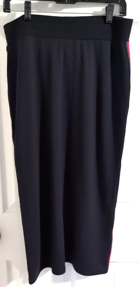 Tommy Hilfiger Talla M Azul Rojo Blanco Rayas Laterales Tejido Midi Falda Informal Patriótica Foto 4 de 4