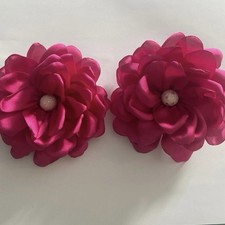 Hot Pink Wedding Flower Corsage Boutonniere Set with Pin and Clip for Men Women