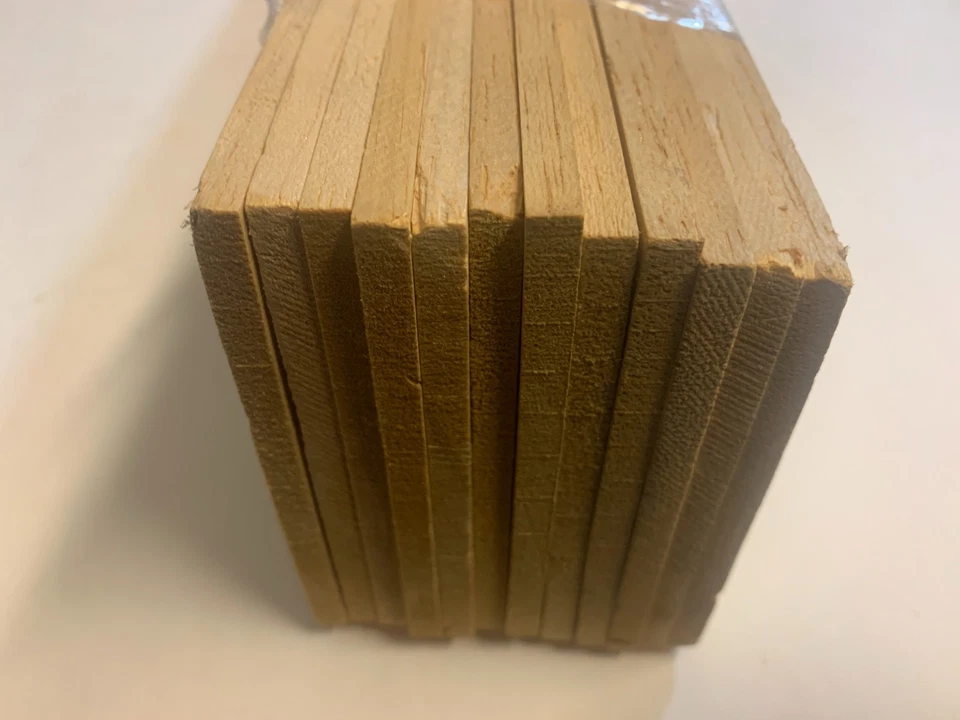 1/4 X 4 X 40 Masters Grade Balsa Wood Strips Sheets MRC 12 Pieces - Image 2 of 4