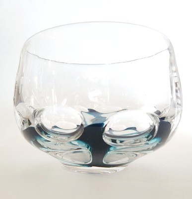 Vintage Floris Meydam Leerdam Art Glass Bowl Tortuga Glasfabrik Mid Century 