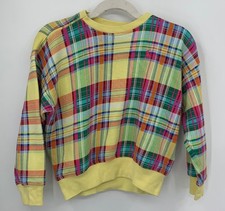 Lot of 2 Polo Ralph Lauren Girls Plaid Yellow Blue Long Sleeve Tops sz 5y
