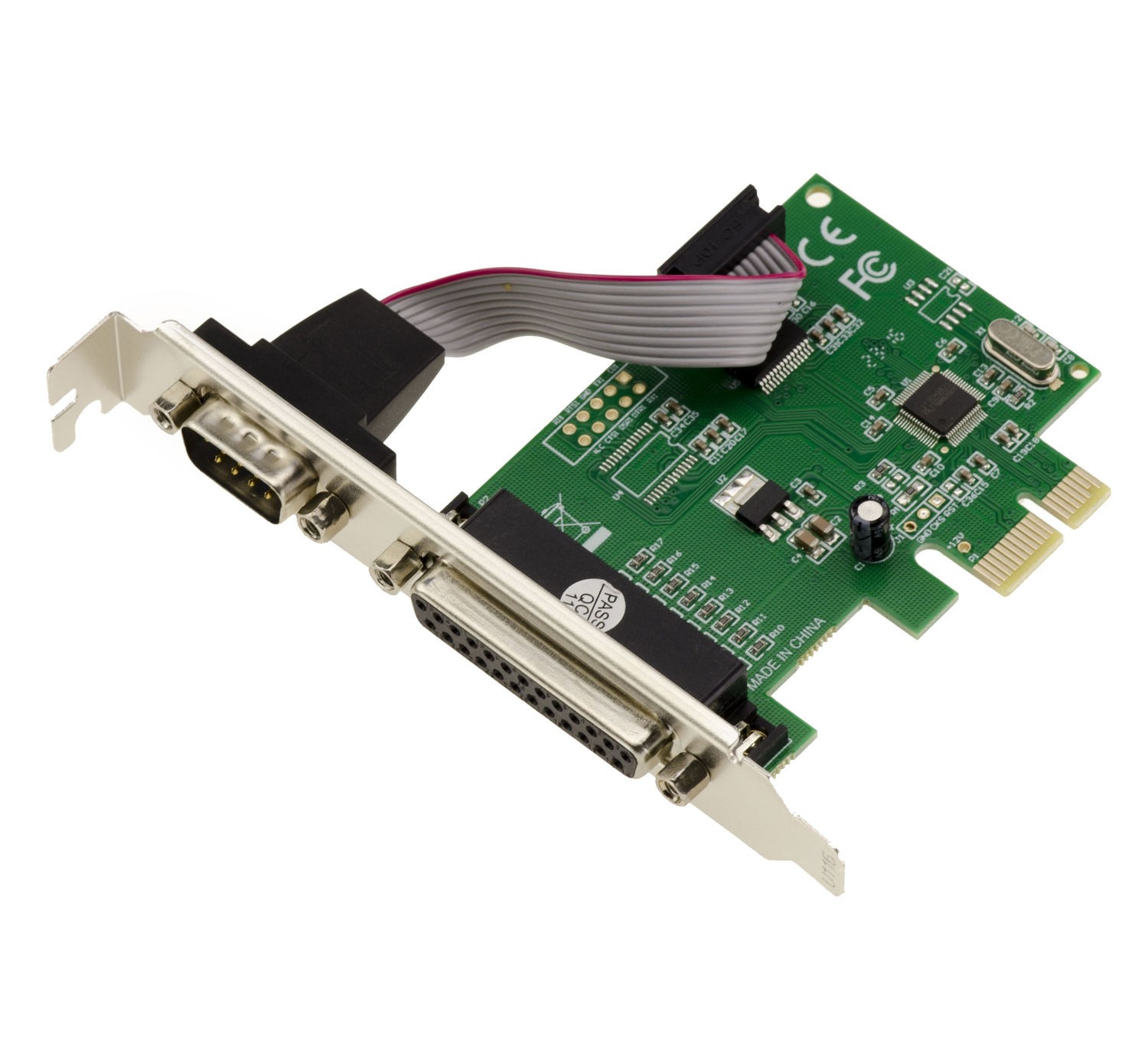 Carte PCIe RS232 et parallèle pour la maintenance de machines industrielles