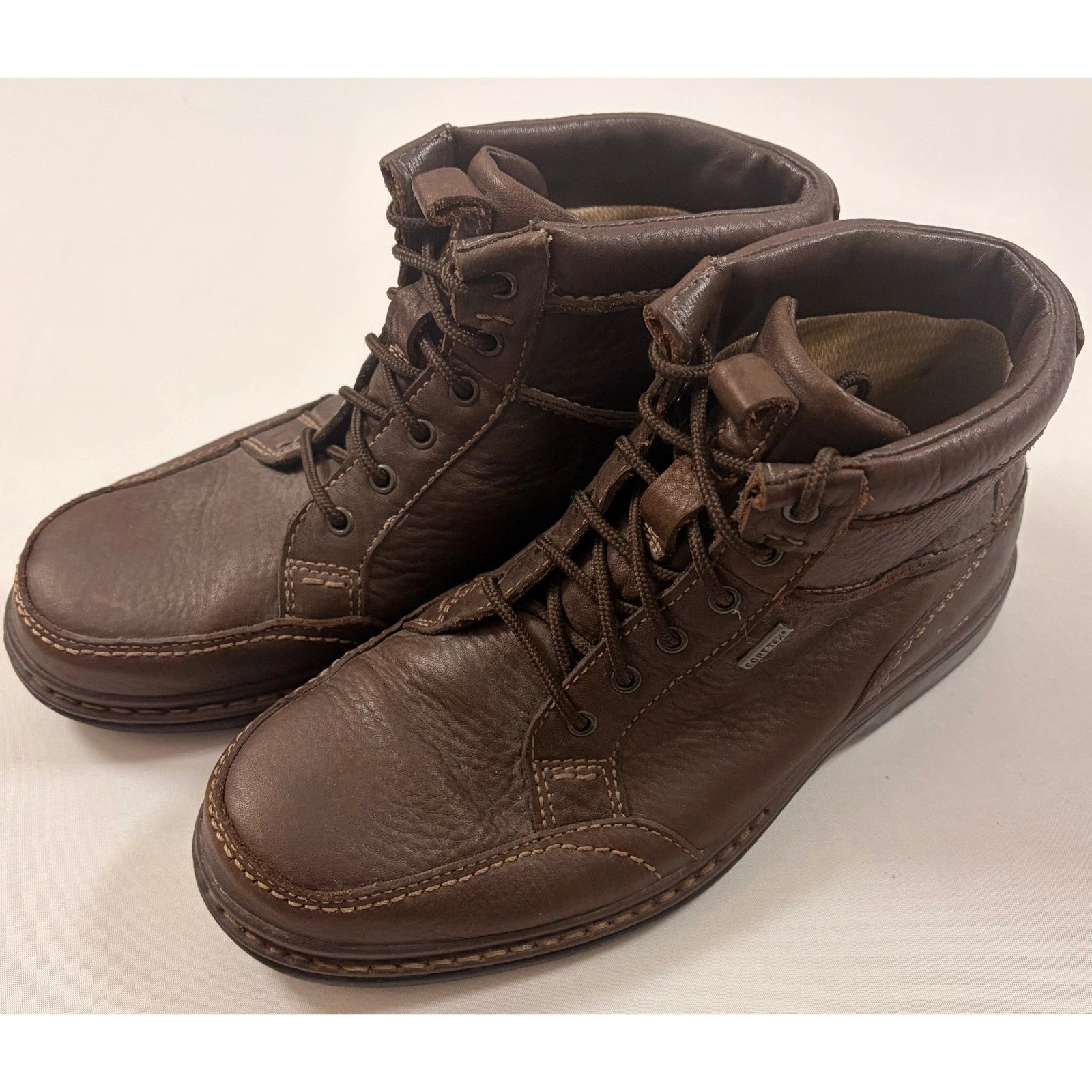 Clarks Boots Mens 9M Brown Leather Goretex Active Air Waterproof Comfort