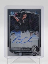 BILLY CARLSON 2025 BOWMAN CHROME DRAFT 1ST AUTOGRAPH #CPA-BC WHITE SOX Q5498