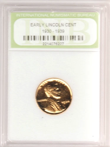 1936 US Liberty Lincoln Wheat 24k Gold Plated Cent Penny Collection Coin NICE 27