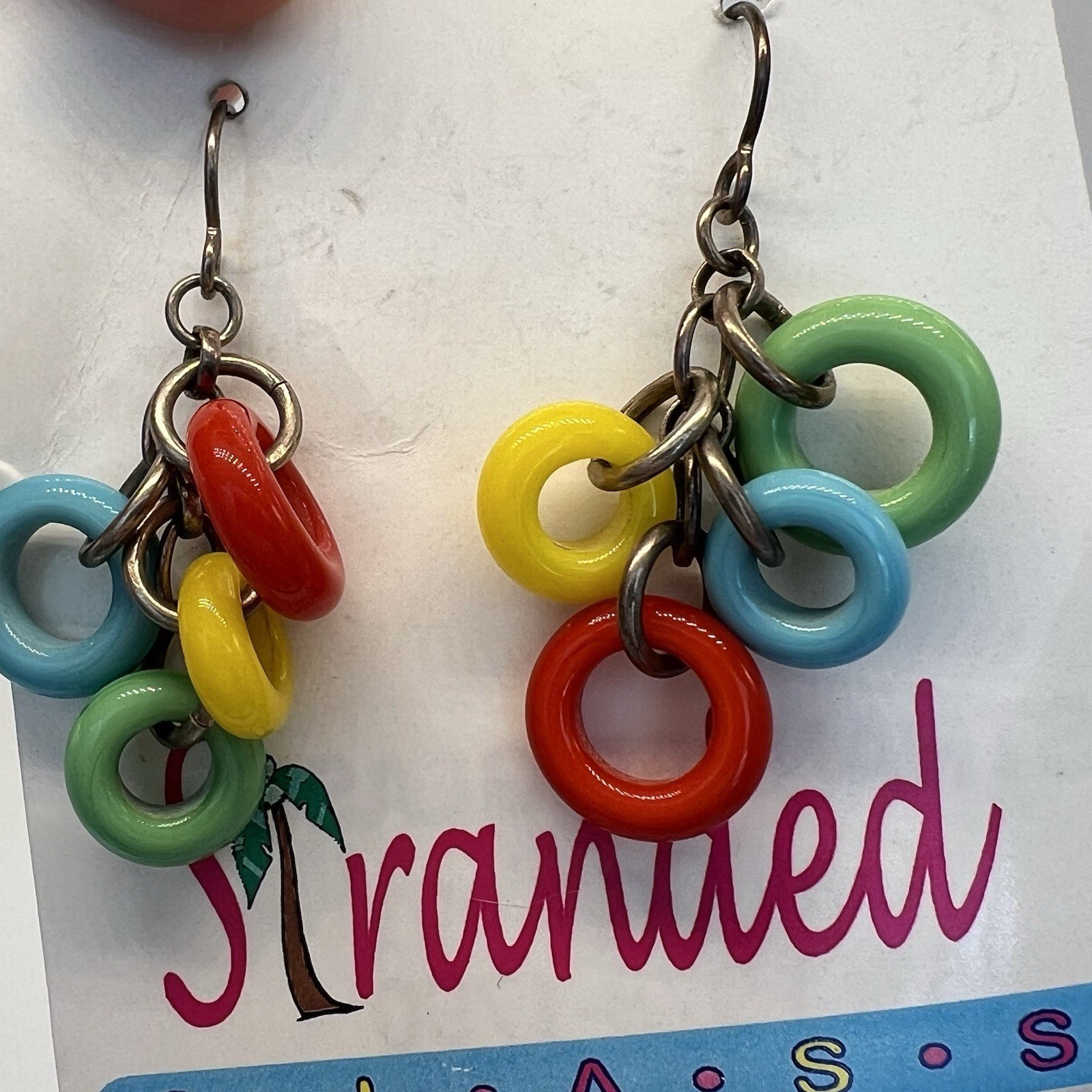 Stranded Glass Multicolored Colored Cluster Dangl… - image 4