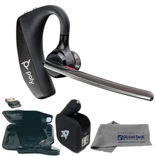 Plantronics Voyager 5200 Bluetooth Headset Bundle - Noise Canceling Wind Bloc...