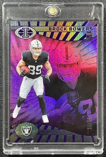BROCK BOWERS 2024 PANINI ILLUSIONS #47 ROOKIE PURPLE TROPHY COLL RC 21/99