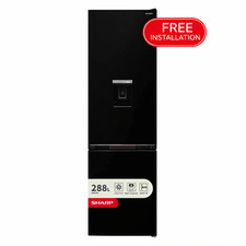 Sharp SJ-BB05DTDBE-EN 60cm 60/40 Fridge Freezer NanoFrost Water Dispenser Black