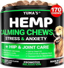 Hemp Calming Chews for Dogs Advanced Dog Calming Chews 170 Treats Anxiety