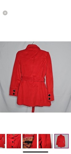 Women’s’ Red Button Down Peacoat from Steve Madden - Picture 5 of 6