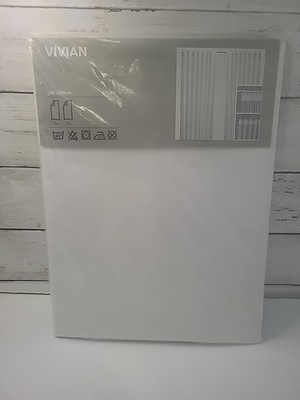 Ikea Vivan Curtains 1 Pair (2 Panels) White 57'' x 98'' NEW IN PACKAGE