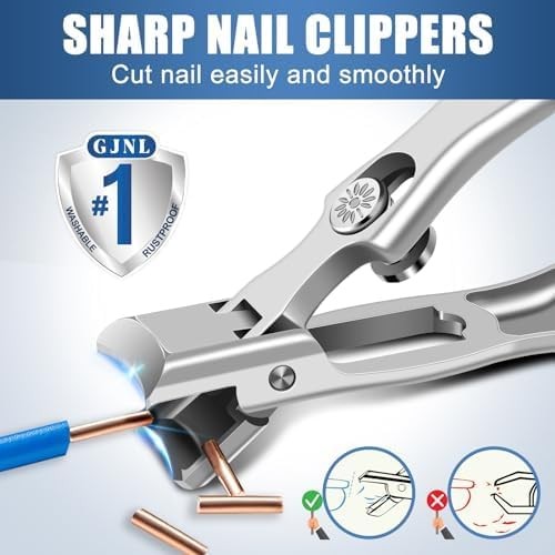 Cortaúñas Alemán para Hombre Uñas Gruesas, Astilla a Prueba de Salpicaduras - Imagen 4 de 8