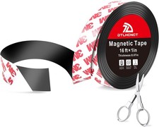 Magnetic Tape - 16 ft x 1 inch Magnet Strip Roll with 1 Inch x 16 Feet