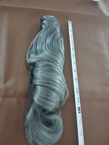 Real Long Thick Wrap Ponytail Clip In Hair Extension Silver NEW Soft - Picture 2 of 3