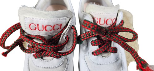 Gucci 1984 Low Sneakers Kids Toddlers EU 24 US 6 UK 5 White Red Green Leather - Picture 3 of 9