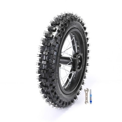 15mm Axle 12'' Rear Wheel 80/100-12 Tire Rim 3.00-12 for Apollo SSR 70/110 125cc