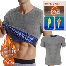 Sauna Shirt for Men Short Sleeve Mens Sauna Suit Sweat Body Shaper Compression