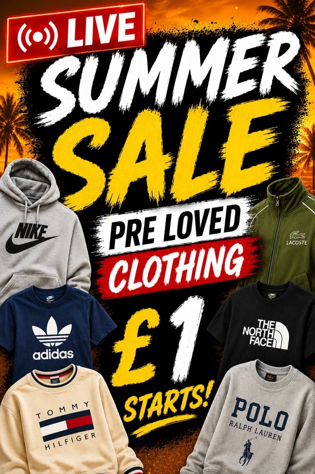 Summer Sale 🔥 15 Seconds - £1 Starts Mens And Womens Fashion 🛍️