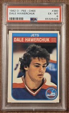 1982 O-Pee-Chee #380 Dale Hawerchuk Winnipeg Jets Rookie Hockey Card PSA 6 RC