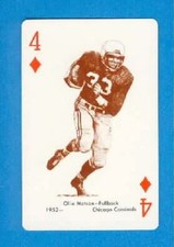 1963 Stancraft OLLIE MATSON Chicago Cardinals GREEN BACK  NM