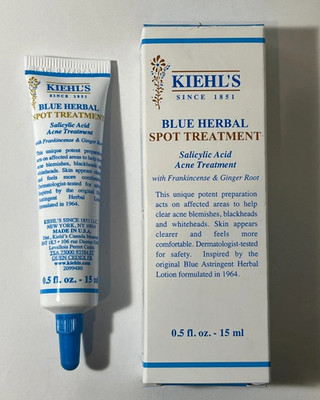 Kiehl's Blue Herbal Spot Treatment 0.5 oz NIB