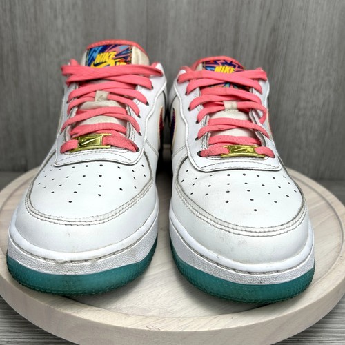 Nike Air Force 1 Low All-Star White Pink Glow GS Sneakers 7Y DZ4883-100 2023 - Picture 6 of 10