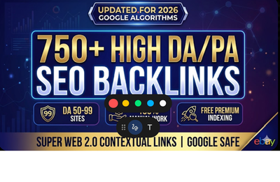 #ad 750 High DA SEO Backlinks 2026 Web 2.0 Contextual Link Building Manual $38.99