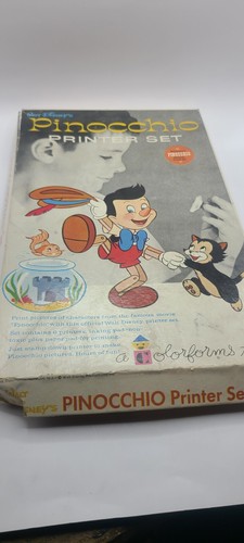 Vintage Walt Disney's Pinocchio Printer Stamp Set By Colorforms 1962 - Picture 6 of 6