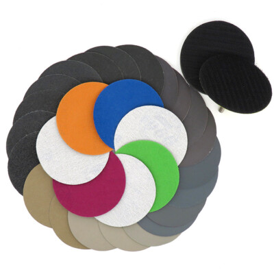 75mm Exzenter Schleifscheiben Klett Schleifblätter 60 - 10000 Rund Schleifpapier