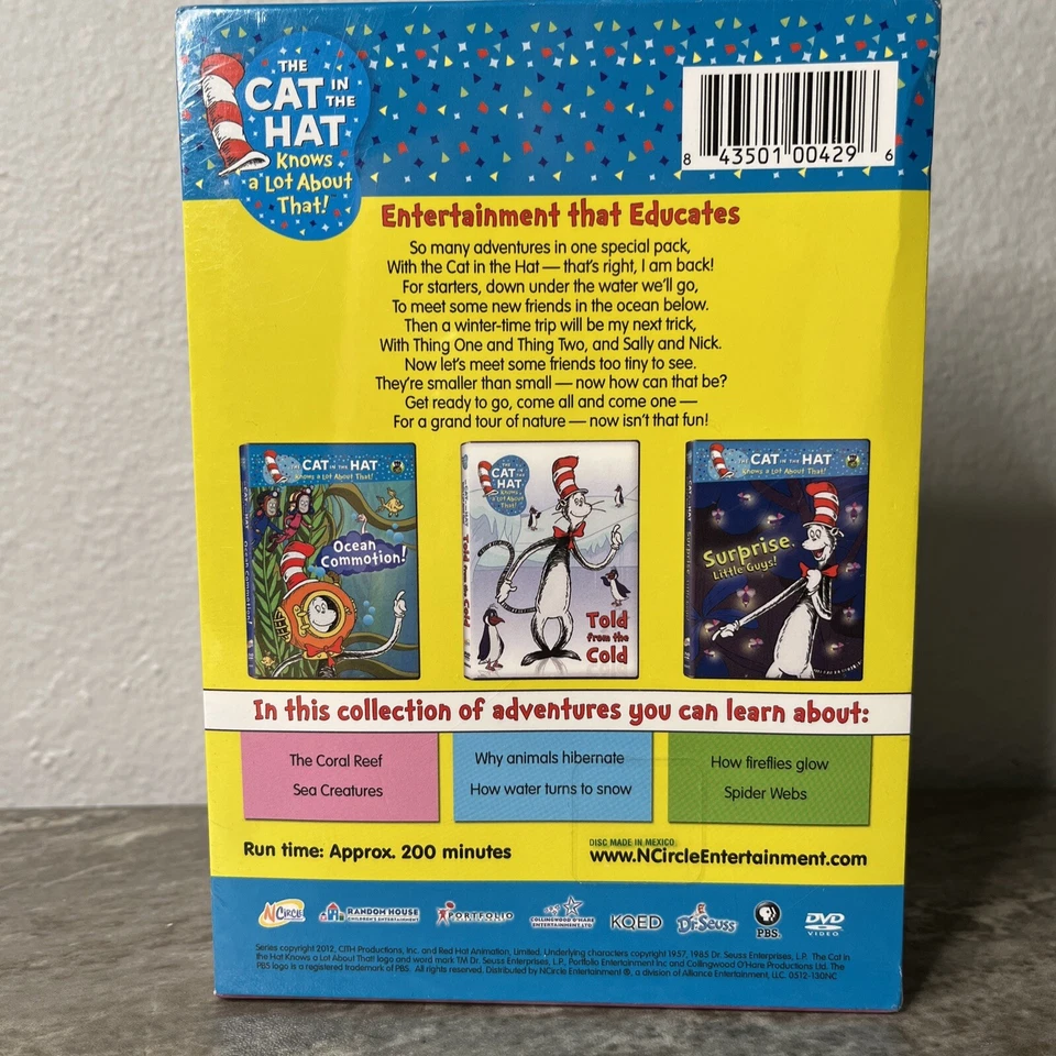The Cat In The Hat Knows A Lot About That! 3 DVD pack New Sealed - Image 3 of 4