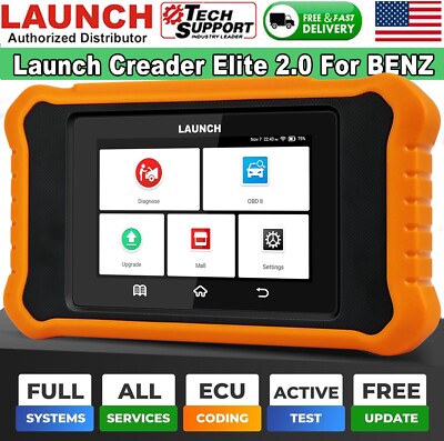 2026 LAUNCH X431 Elite 2.0 for Mercedes-Benz OBD2 Scanner Car Diagnostic Tool