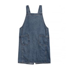 Unisex Washed Cotton Denim Bib Apron Pocket Craft Baking Chefs Kitchen Cooking