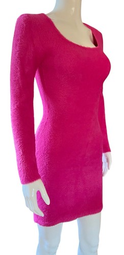 GB Hot Pink Long Sleeve Bodycon Dress Size M New With Tags